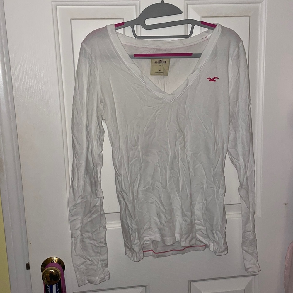 Hollister Long Sleeve White Shirt